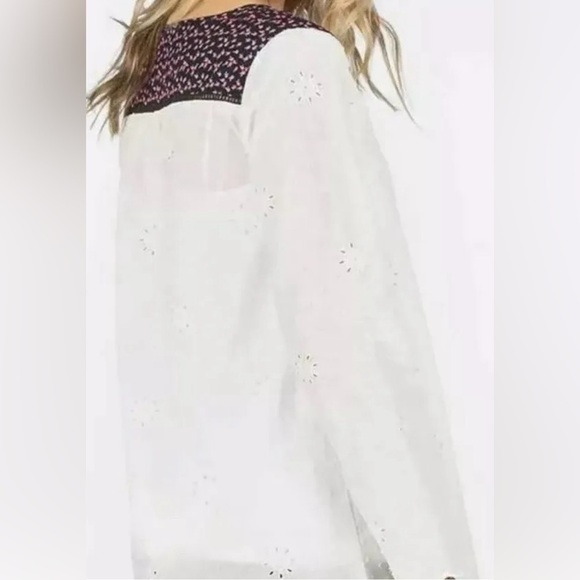 MATILDA JANE Make Believe Snow Globe White Eyelet Dotted Swiss Tunic, Medium,GUC - Picture 15 of 15